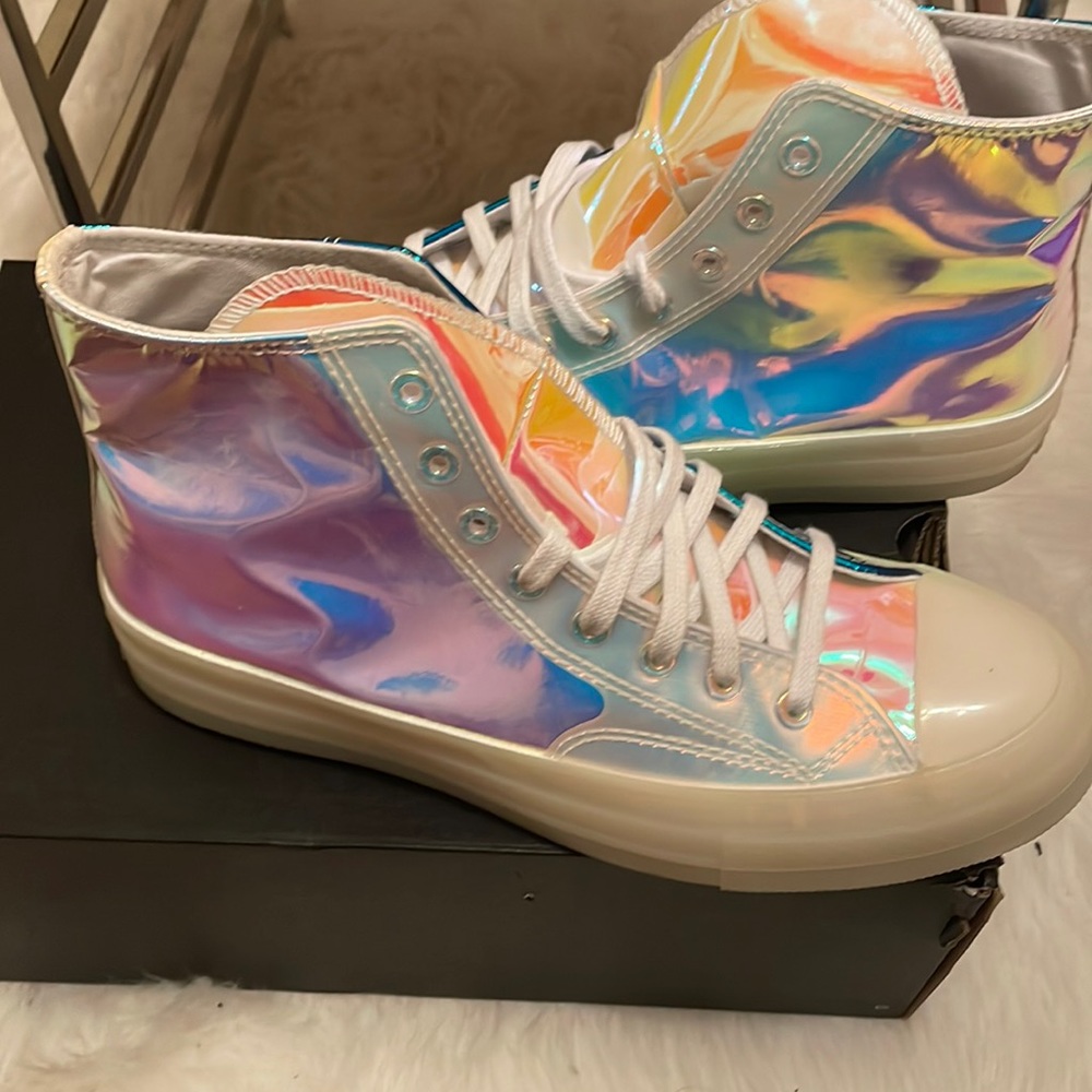 Iridescent Converse shoes